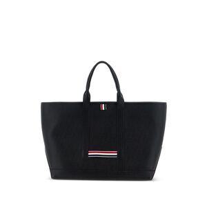 Thom Browne Men Leather Medium Tote Bag